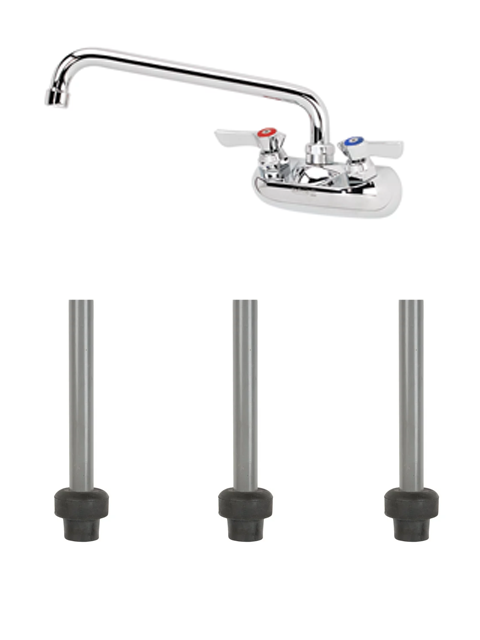 10-410L Bar Sink Faucet and Overflow Pipes
